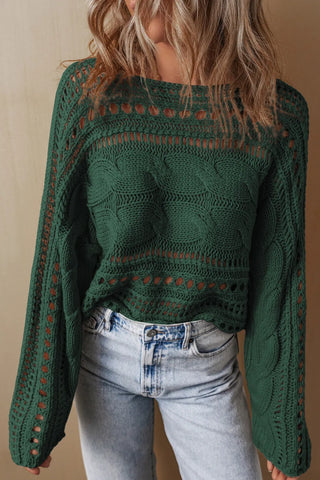 Cable-Knit  Long Sleeve Sweater