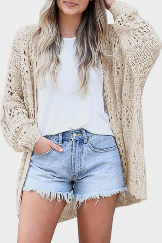 Open Front Long Sleeve Cardigan