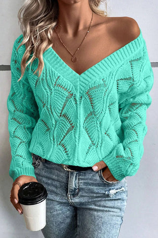 V-Neck Long Sleeve Sweater