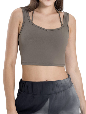 Crisscross Square Neck Active Tank