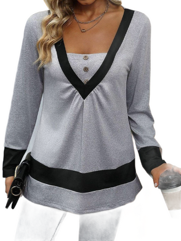 Contrast Long Sleeve T-Shirt