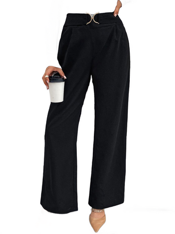 High Waist Straight Leg Pants