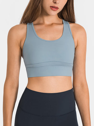 Round Neck Racerback Cropped Tank