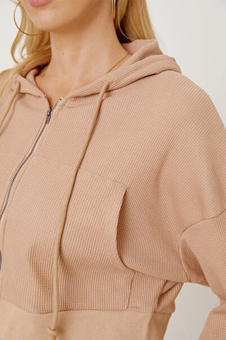 Waffle Zip Hoodie