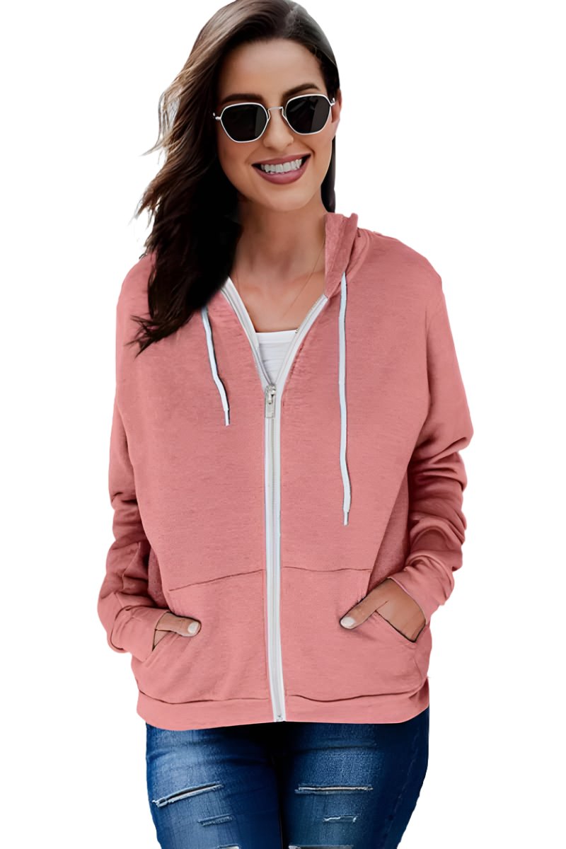 Solid Pocket Zipper Hoodies For All Kind