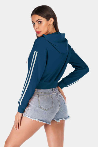 Stripe Cropped Jacket Hoodies For All Kind