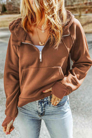 Thumbhole Zip Hoodie Hoodies For All Kind