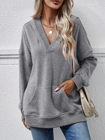 V-Neck Drop Hoodie Hoodies For All Kind