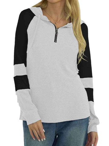 Waffle Raglan Zip Hoodie Hoodies For All Kind