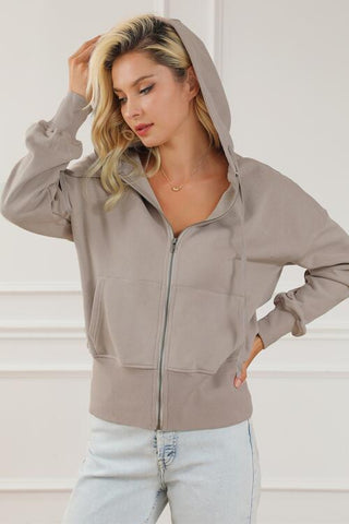 Zip Cropped Hoodie Hoodies For All Kind