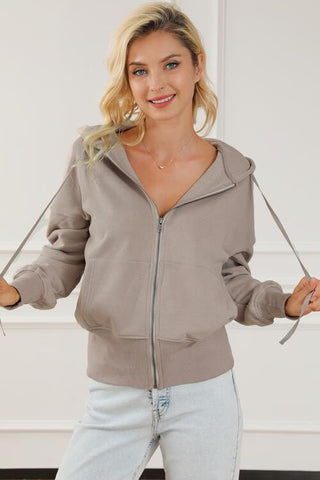 Zip Cropped Hoodie Hoodies For All Kind