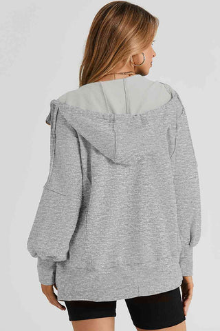 Zip-Up Drawstring Hoodie Hoodies For All Kind