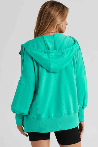 Zip-Up Drawstring Hoodie Hoodies For All Kind