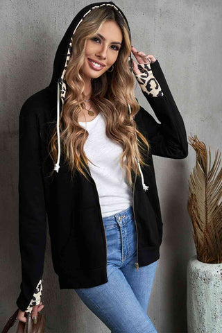 Zip Up Thumbhole Jacket - Zip Up Thumbhole Jacket - Hoodies For All Kind -  - All Female Kind - Trendsi - Hoodies For All Kind - 100100613410122 - 100100613410122