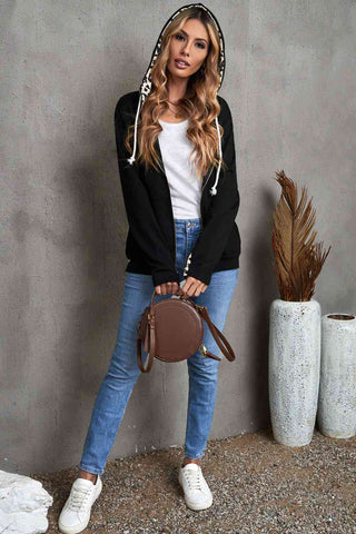 Zip Up Thumbhole Jacket - Zip Up Thumbhole Jacket - Hoodies For All Kind -  - All Female Kind - Trendsi - Hoodies For All Kind - 100100613410122 - 100100613410122